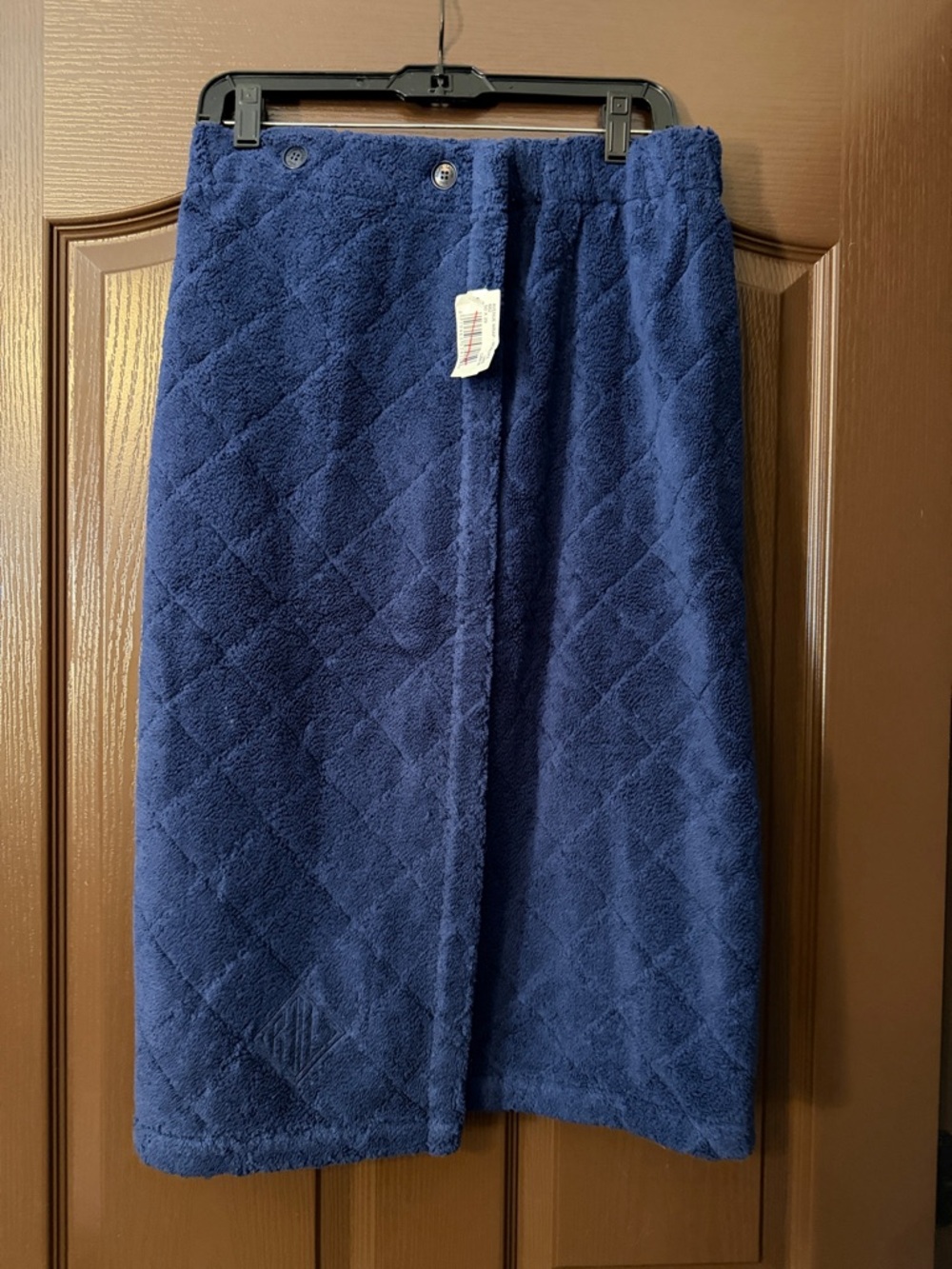 Polo by Ralph Lauren Navy Quilted Plush bath wrap